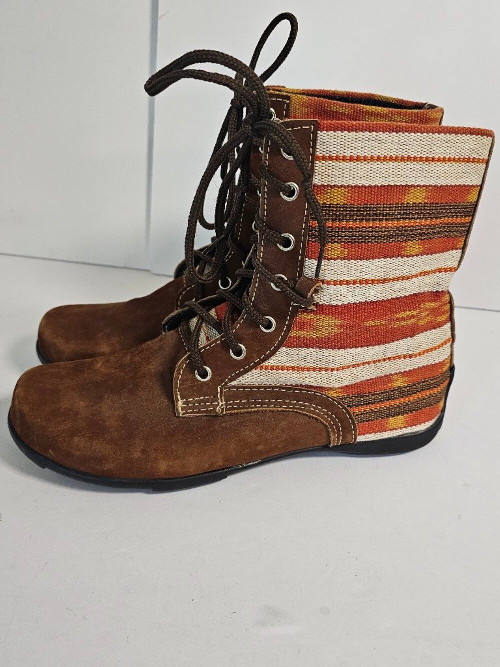 Moshke Guatemalan Bootie Suede Southwestern Boho Ethnic Hippie 42 (9)